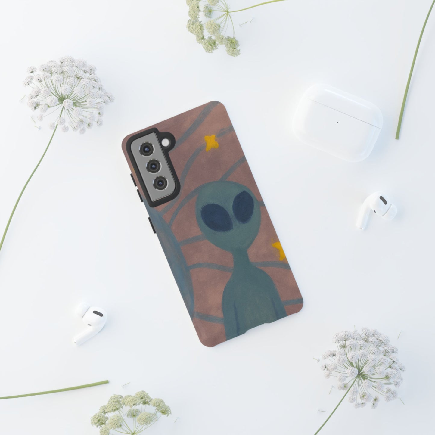 Alien-Themed Phone Case, Unique Designs for Sci-Fi Lovers, Gifts for Space Fans, Stylish Mobile Protector, Halloween Accessories, Space Art