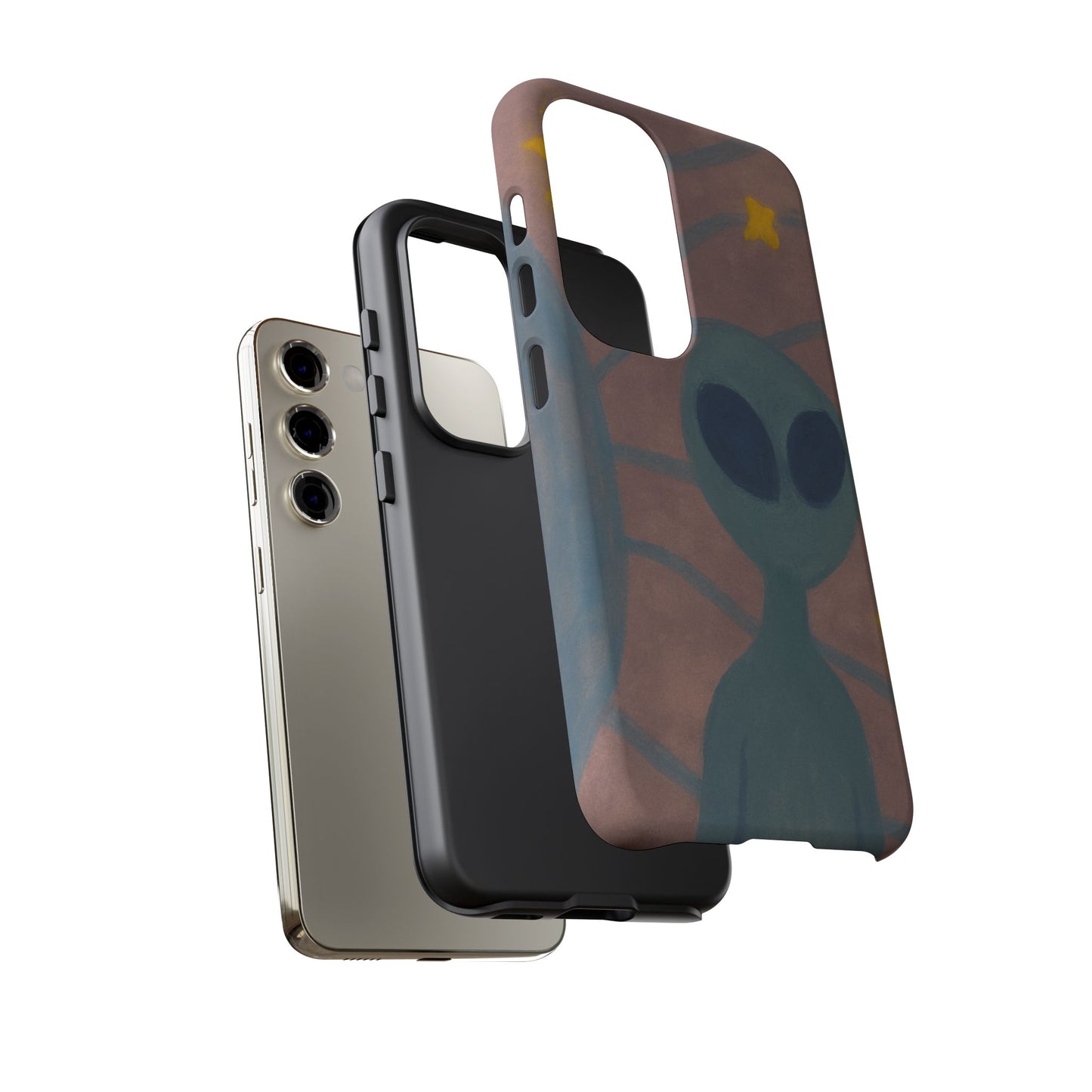 Alien-Themed Phone Case, Unique Designs for Sci-Fi Lovers, Gifts for Space Fans, Stylish Mobile Protector, Halloween Accessories, Space Art