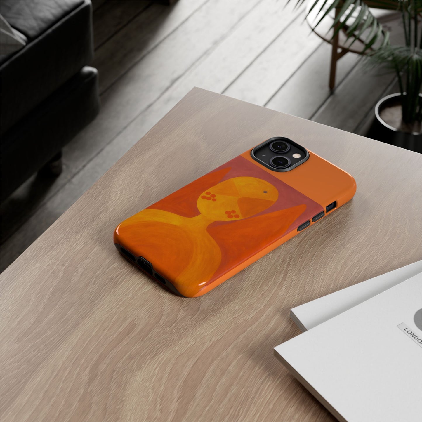 Orange Symbiote - Phone Case, Orange Abstract Design, Tough Cases for Protection, Gift for Art Lovers, Modern Decor, Unique Accessories