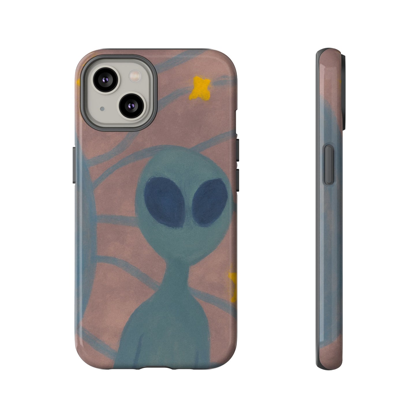 Alien-Themed Phone Case, Unique Designs for Sci-Fi Lovers, Gifts for Space Fans, Stylish Mobile Protector, Halloween Accessories, Space Art