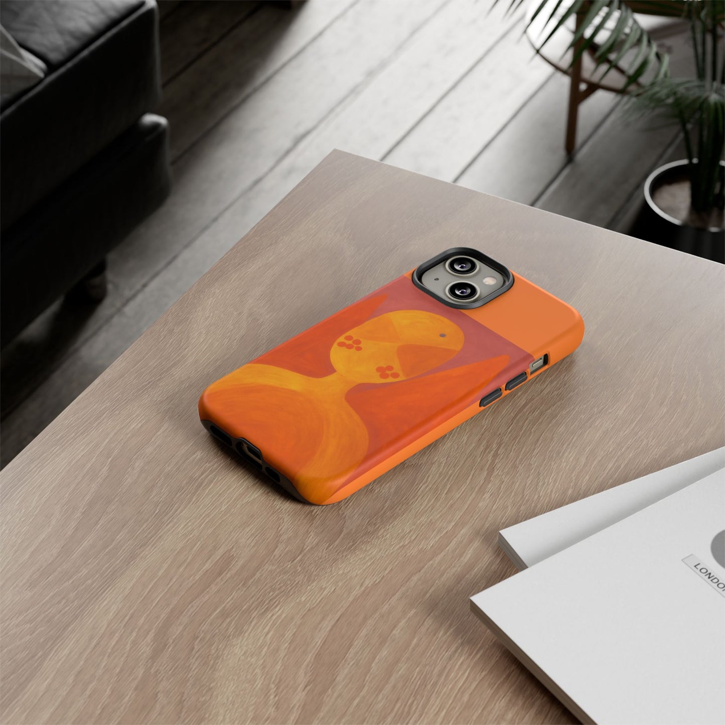 Orange Symbiote - Phone Case, Orange Abstract Design, Tough Cases for Protection, Gift for Art Lovers, Modern Decor, Unique Accessories