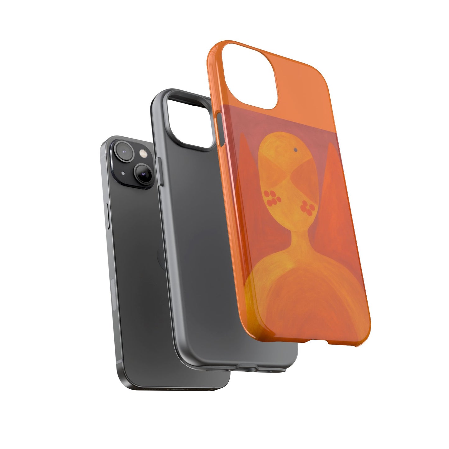 Orange Symbiote - Phone Case, Orange Abstract Design, Tough Cases for Protection, Gift for Art Lovers, Modern Decor, Unique Accessories