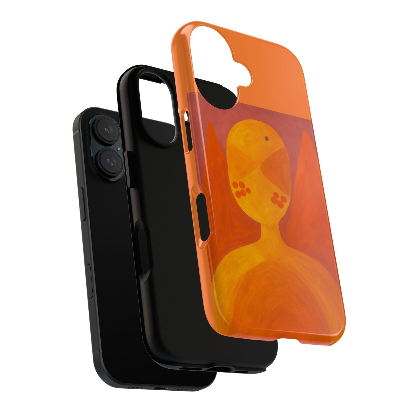 Orange Symbiote - Phone Case, Orange Abstract Design, Tough Cases for Protection, Gift for Art Lovers, Modern Decor, Unique Accessories