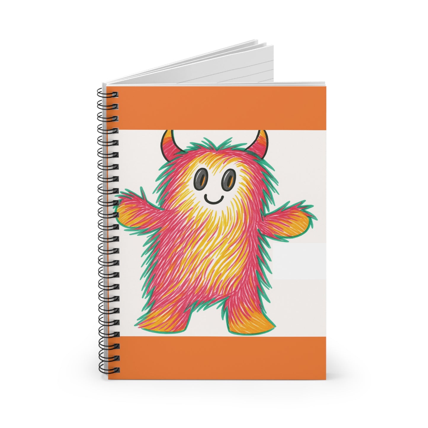 Whimsical Monster Spiral Notebook - Cute Art for Kids, School Supplies, Journaling, Gifts, Colorful Sketchbook