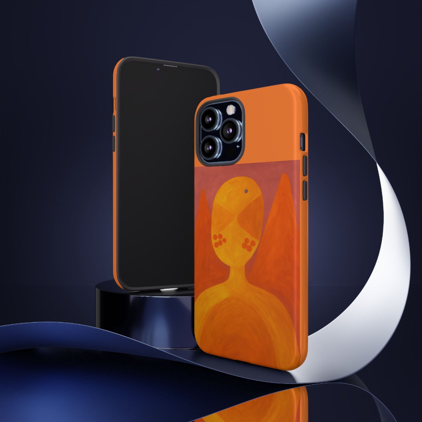 Orange Symbiote - Phone Case, Orange Abstract Design, Tough Cases for Protection, Gift for Art Lovers, Modern Decor, Unique Accessories