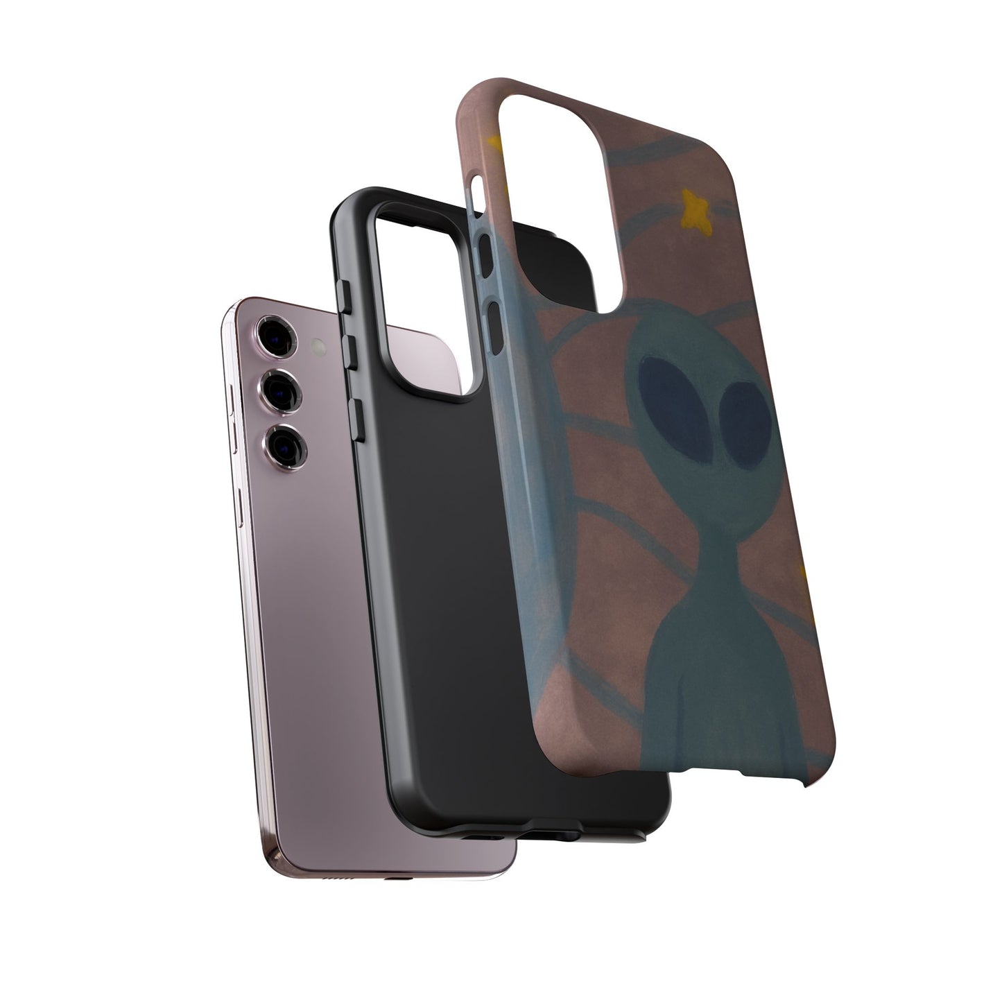 Alien-Themed Phone Case, Unique Designs for Sci-Fi Lovers, Gifts for Space Fans, Stylish Mobile Protector, Halloween Accessories, Space Art