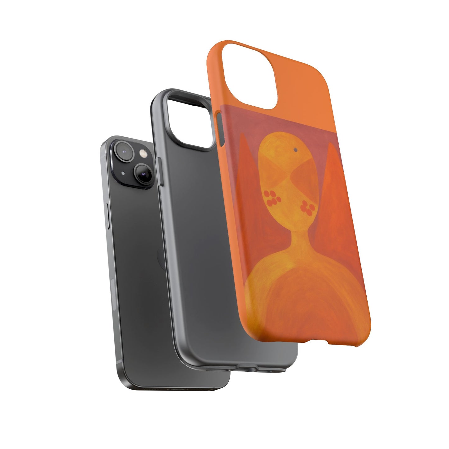 Orange Symbiote - Phone Case, Orange Abstract Design, Tough Cases for Protection, Gift for Art Lovers, Modern Decor, Unique Accessories