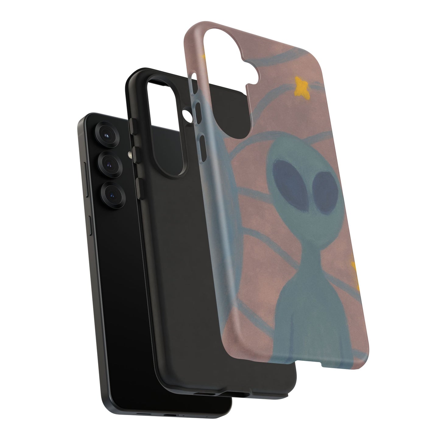 Alien-Themed Phone Case, Unique Designs for Sci-Fi Lovers, Gifts for Space Fans, Stylish Mobile Protector, Halloween Accessories, Space Art