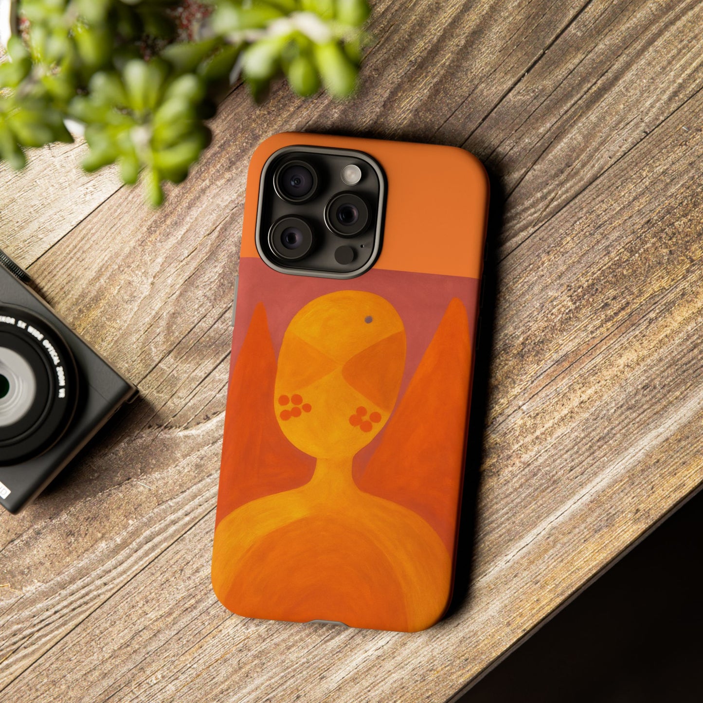 Orange Symbiote - Phone Case, Orange Abstract Design, Tough Cases for Protection, Gift for Art Lovers, Modern Decor, Unique Accessories