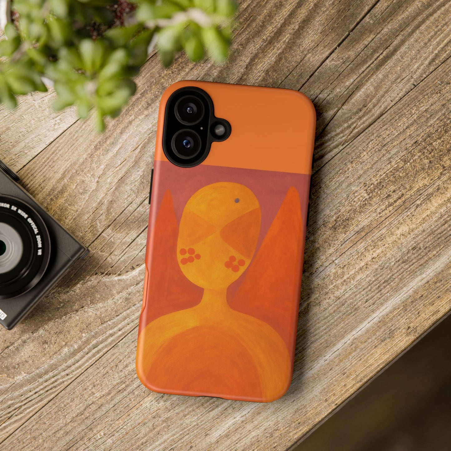Orange Symbiote - Phone Case, Orange Abstract Design, Tough Cases for Protection, Gift for Art Lovers, Modern Decor, Unique Accessories