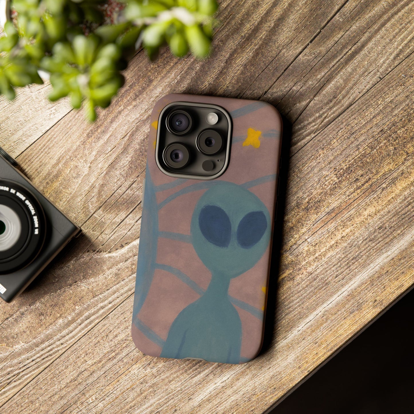 Alien-Themed Phone Case, Unique Designs for Sci-Fi Lovers, Gifts for Space Fans, Stylish Mobile Protector, Halloween Accessories, Space Art