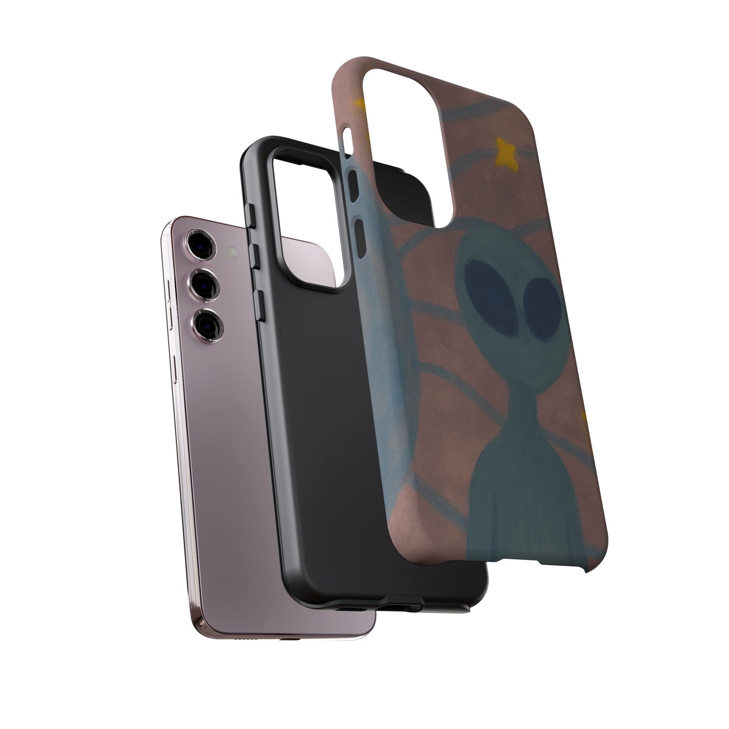 Alien-Themed Phone Case, Unique Designs for Sci-Fi Lovers, Gifts for Space Fans, Stylish Mobile Protector, Halloween Accessories, Space Art