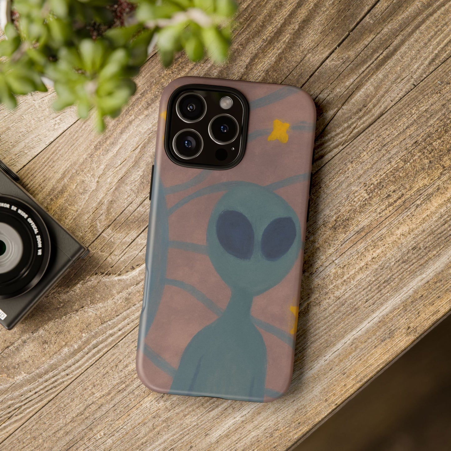 Alien-Themed Phone Case, Unique Designs for Sci-Fi Lovers, Gifts for Space Fans, Stylish Mobile Protector, Halloween Accessories, Space Art
