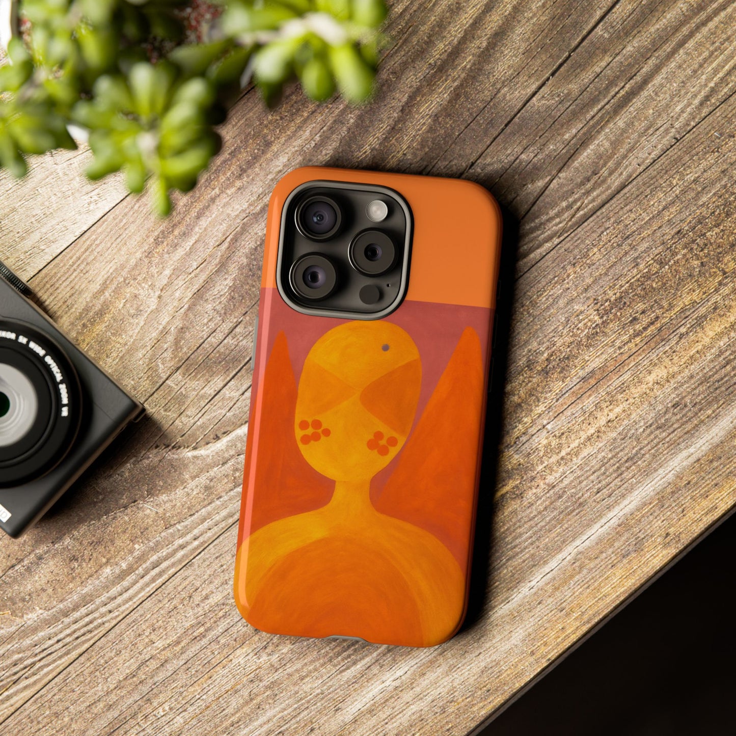 Orange Symbiote - Phone Case, Orange Abstract Design, Tough Cases for Protection, Gift for Art Lovers, Modern Decor, Unique Accessories