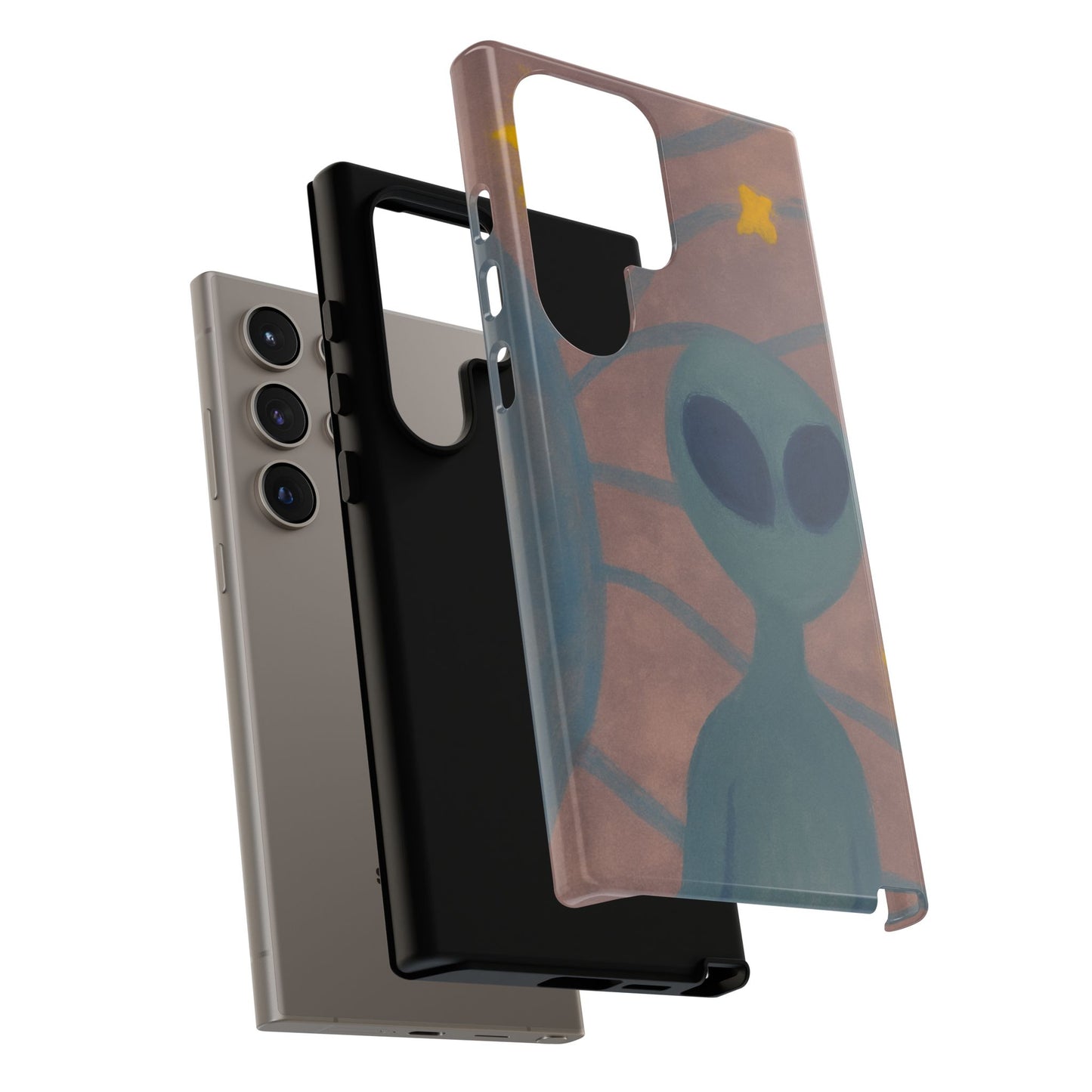 Alien-Themed Phone Case, Unique Designs for Sci-Fi Lovers, Gifts for Space Fans, Stylish Mobile Protector, Halloween Accessories, Space Art