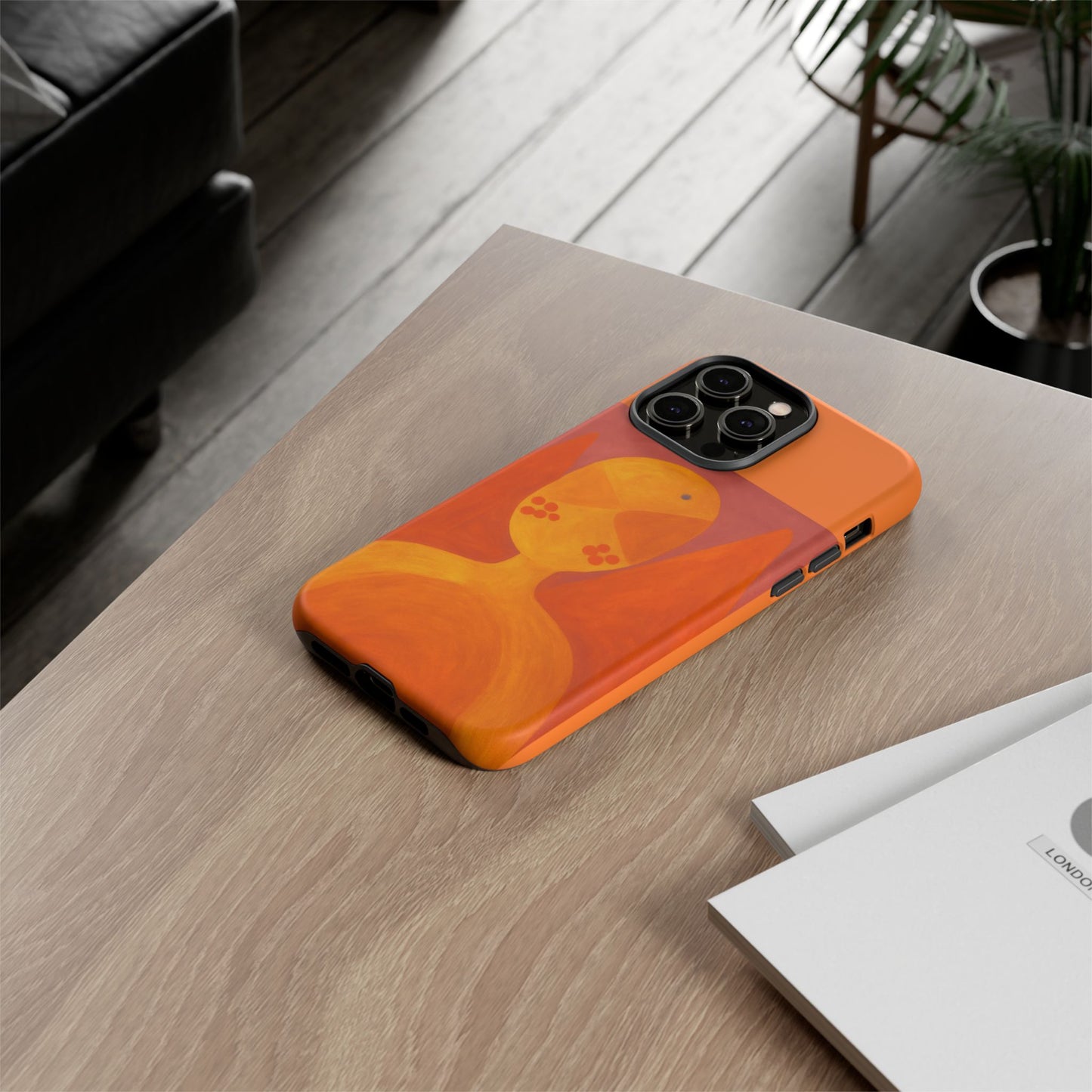 Orange Symbiote - Phone Case, Orange Abstract Design, Tough Cases for Protection, Gift for Art Lovers, Modern Decor, Unique Accessories