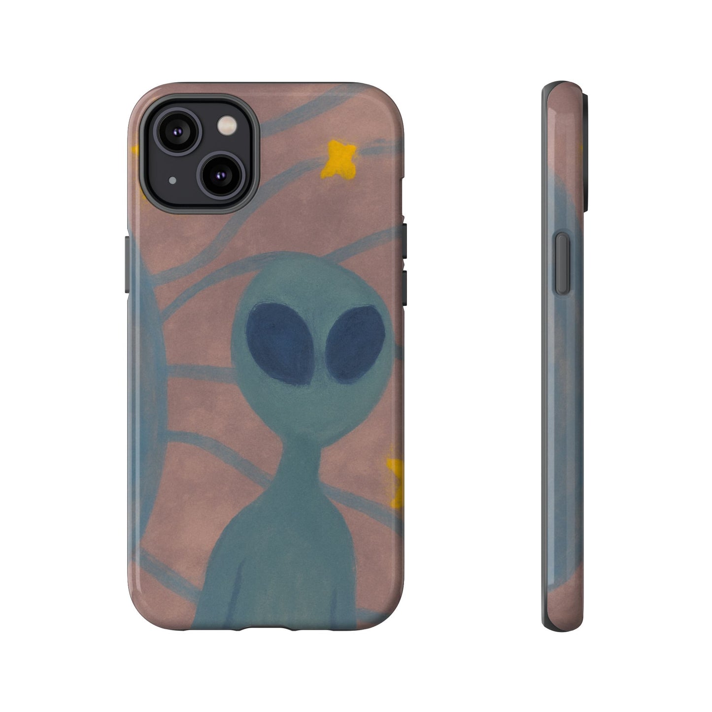Alien-Themed Phone Case, Unique Designs for Sci-Fi Lovers, Gifts for Space Fans, Stylish Mobile Protector, Halloween Accessories, Space Art