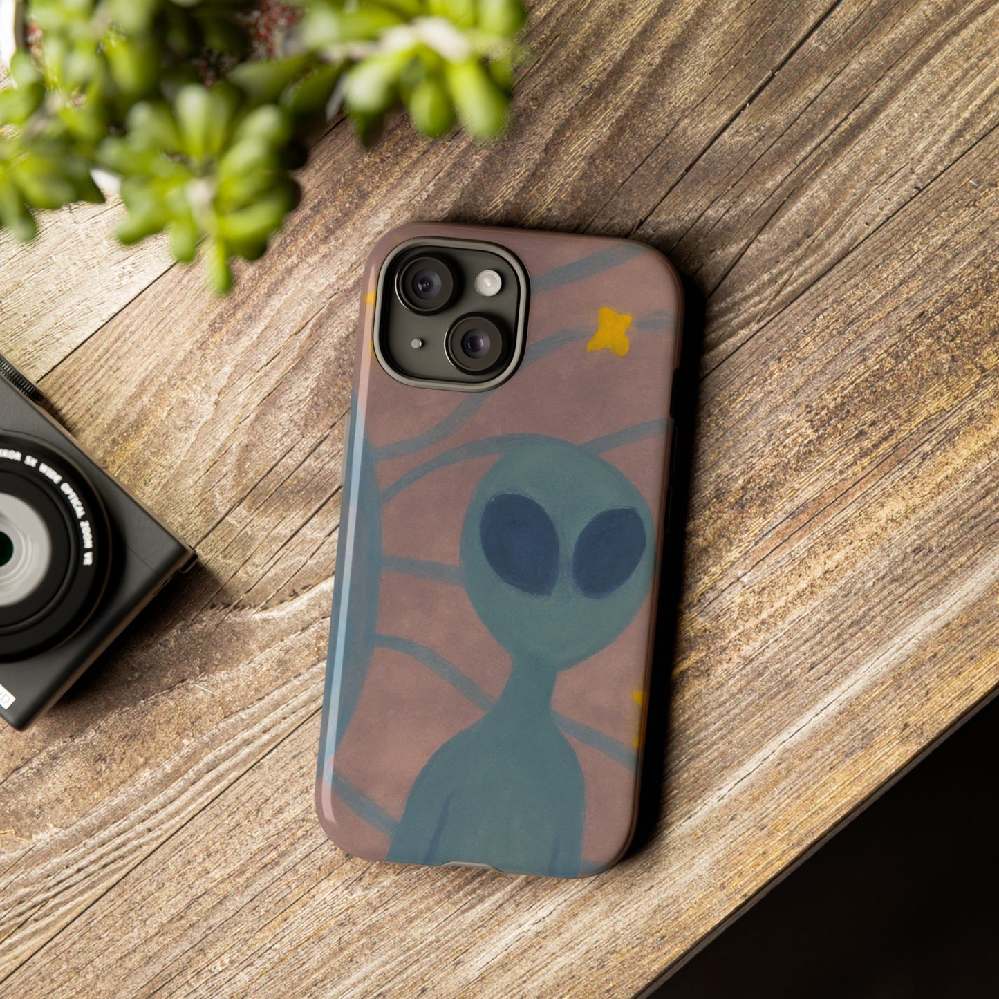 Alien-Themed Phone Case, Unique Designs for Sci-Fi Lovers, Gifts for Space Fans, Stylish Mobile Protector, Halloween Accessories, Space Art
