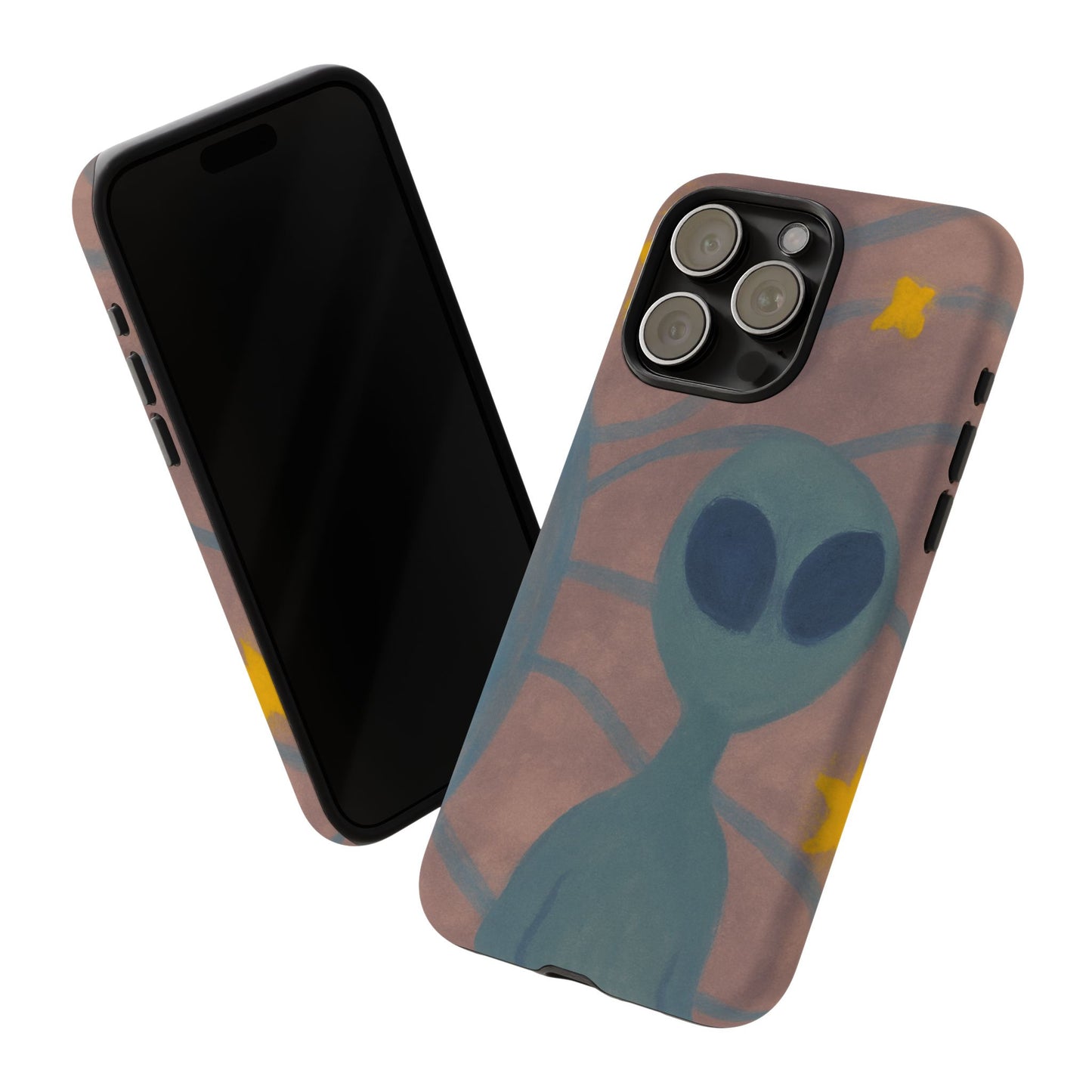 Alien-Themed Phone Case, Unique Designs for Sci-Fi Lovers, Gifts for Space Fans, Stylish Mobile Protector, Halloween Accessories, Space Art