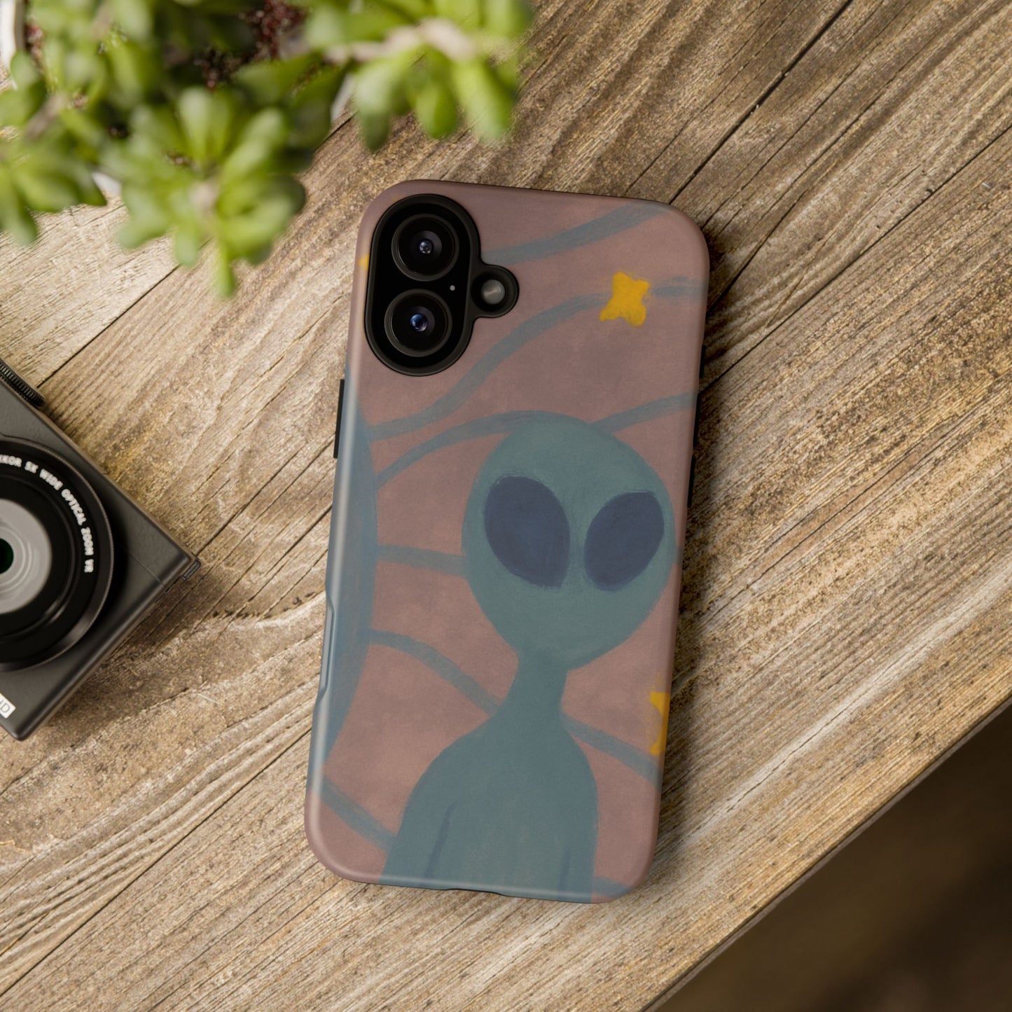 Alien-Themed Phone Case, Unique Designs for Sci-Fi Lovers, Gifts for Space Fans, Stylish Mobile Protector, Halloween Accessories, Space Art