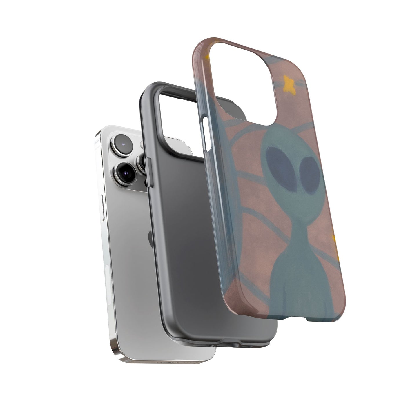 Alien-Themed Phone Case, Unique Designs for Sci-Fi Lovers, Gifts for Space Fans, Stylish Mobile Protector, Halloween Accessories, Space Art