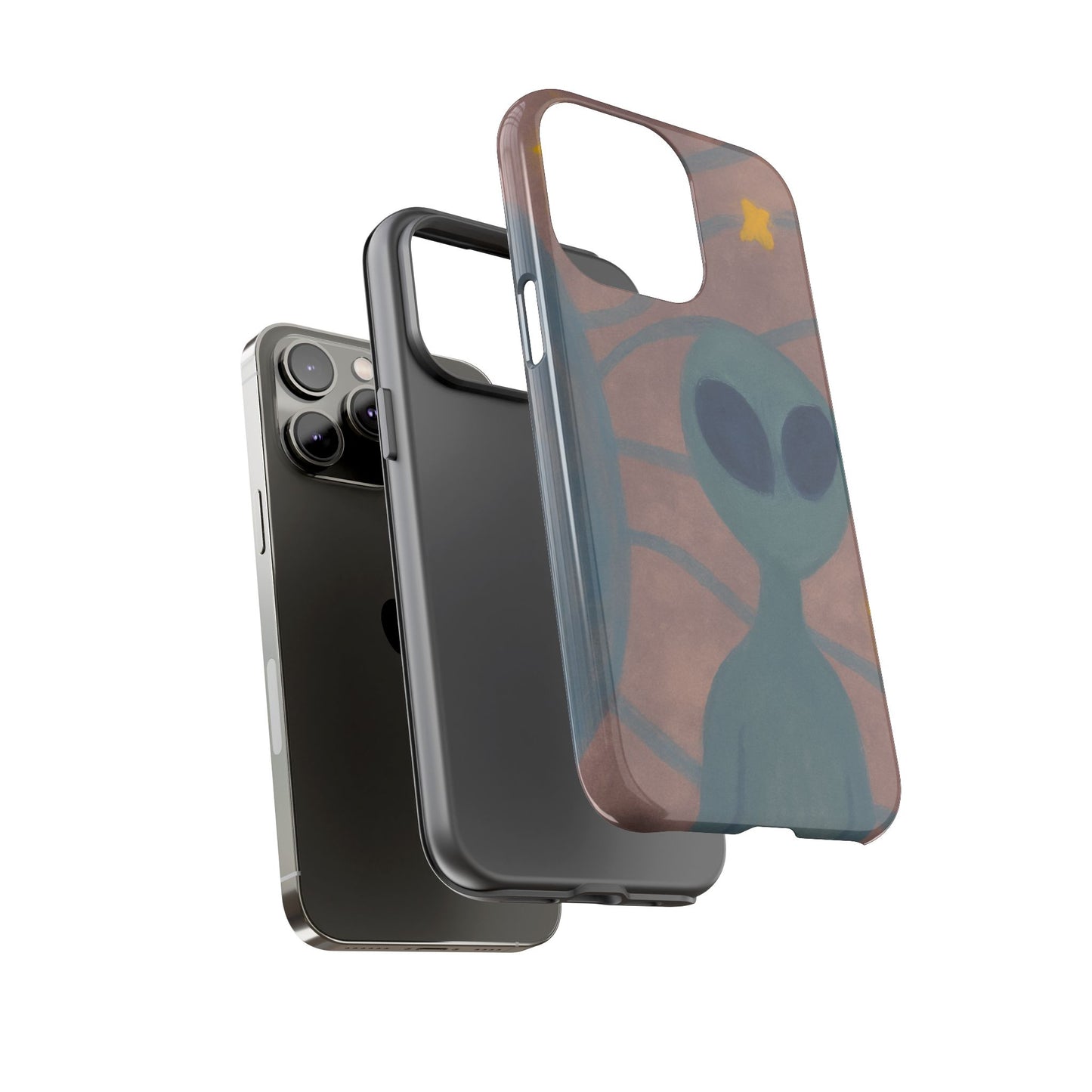 Alien-Themed Phone Case, Unique Designs for Sci-Fi Lovers, Gifts for Space Fans, Stylish Mobile Protector, Halloween Accessories, Space Art
