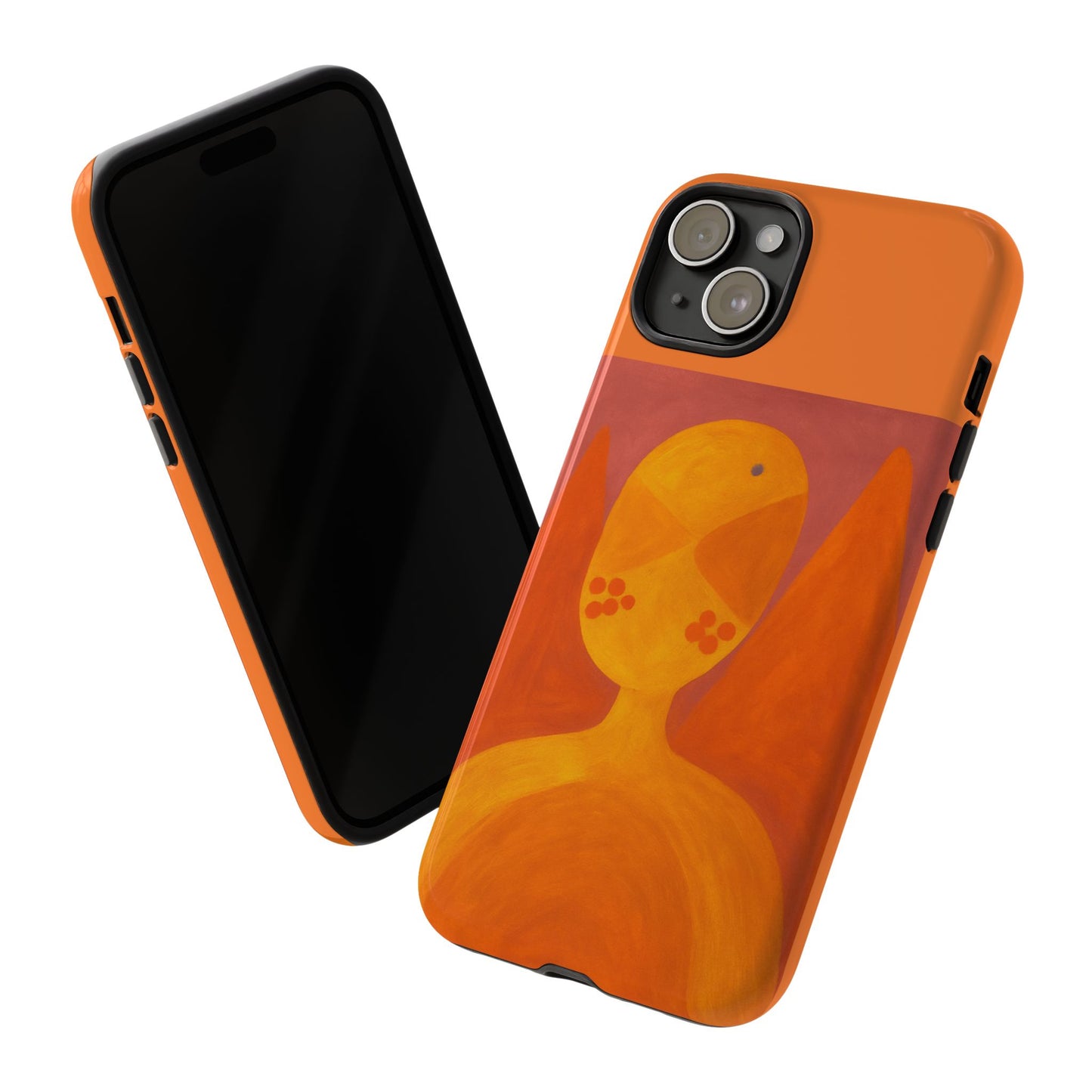 Orange Symbiote - Phone Case, Orange Abstract Design, Tough Cases for Protection, Gift for Art Lovers, Modern Decor, Unique Accessories