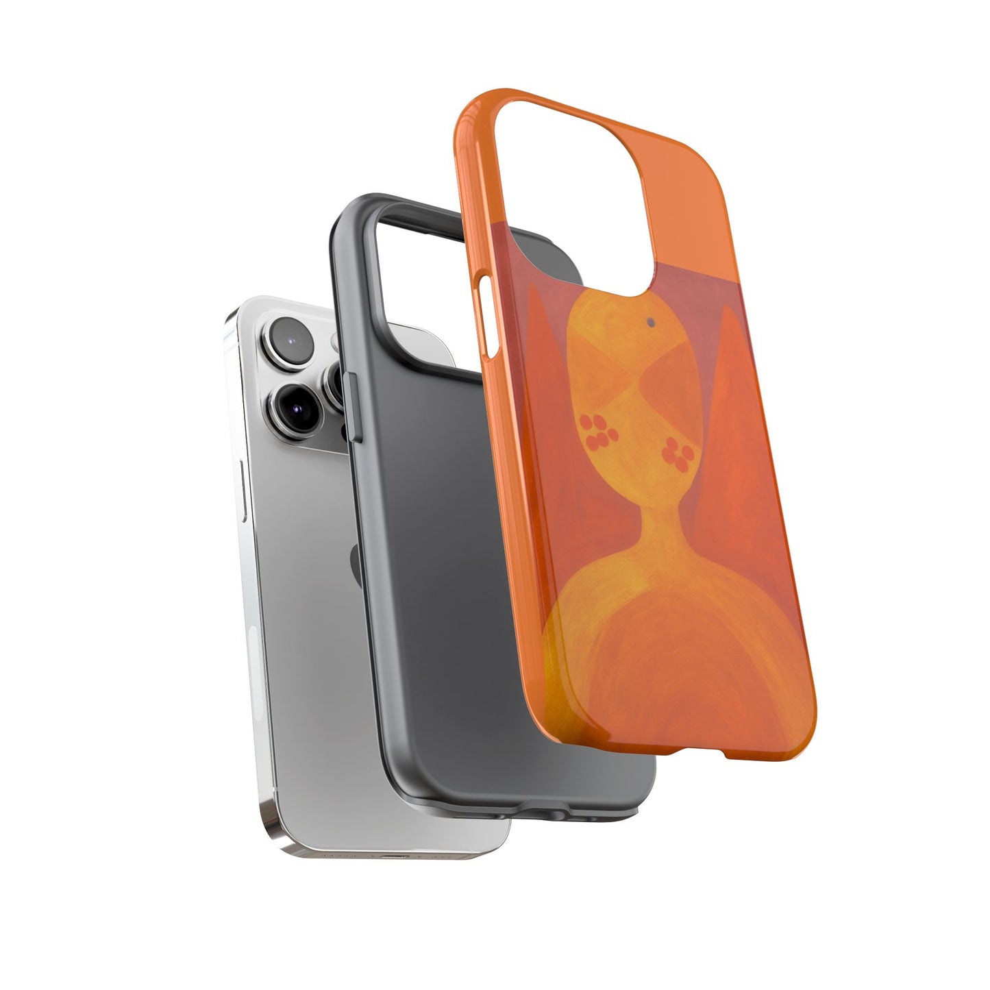 Orange Symbiote - Phone Case, Orange Abstract Design, Tough Cases for Protection, Gift for Art Lovers, Modern Decor, Unique Accessories