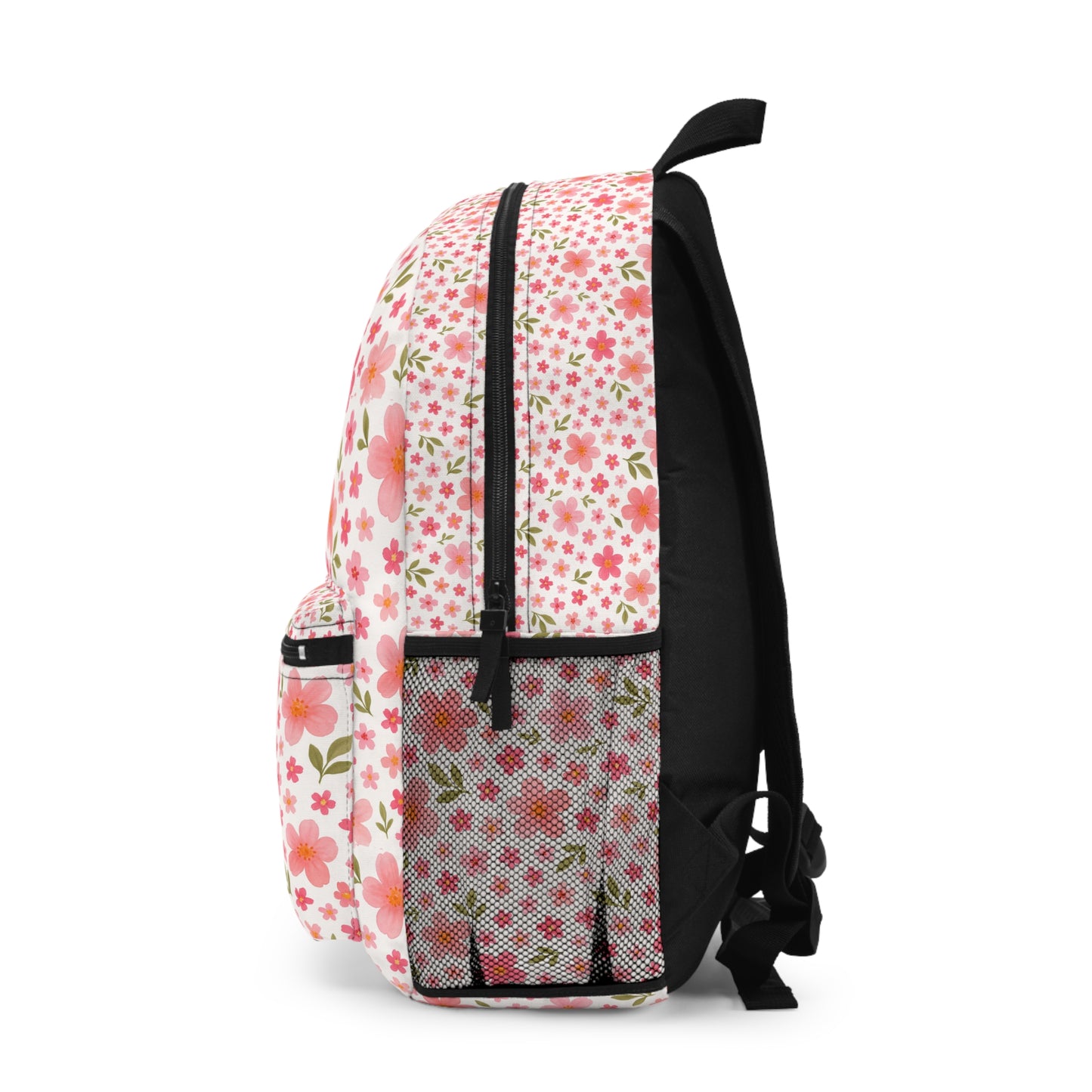 Floral Print Backpack - Cute School Bag, Student's Daypack, Stylish Floral Rucksack, Gardening Gift, Spring Essentials