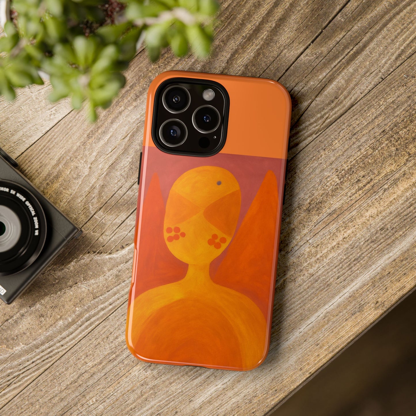 Orange Symbiote - Phone Case, Orange Abstract Design, Tough Cases for Protection, Gift for Art Lovers, Modern Decor, Unique Accessories