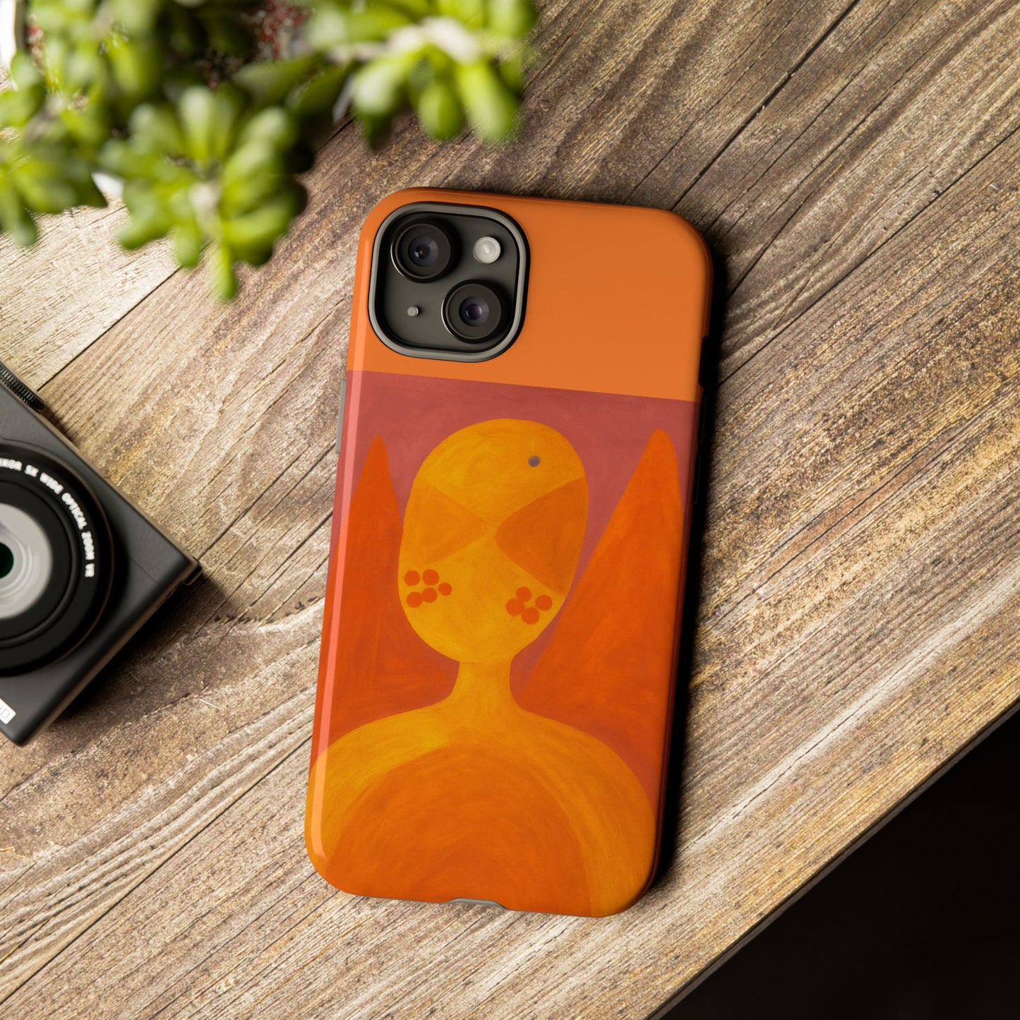 Orange Symbiote - Phone Case, Orange Abstract Design, Tough Cases for Protection, Gift for Art Lovers, Modern Decor, Unique Accessories