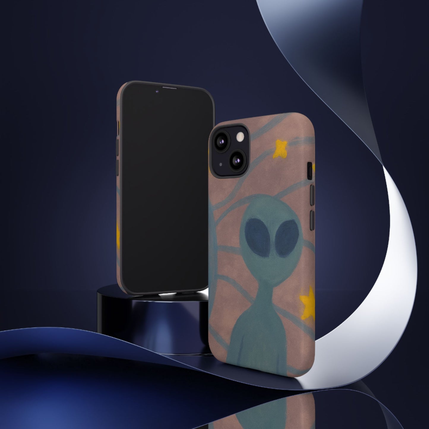 Alien-Themed Phone Case, Unique Designs for Sci-Fi Lovers, Gifts for Space Fans, Stylish Mobile Protector, Halloween Accessories, Space Art