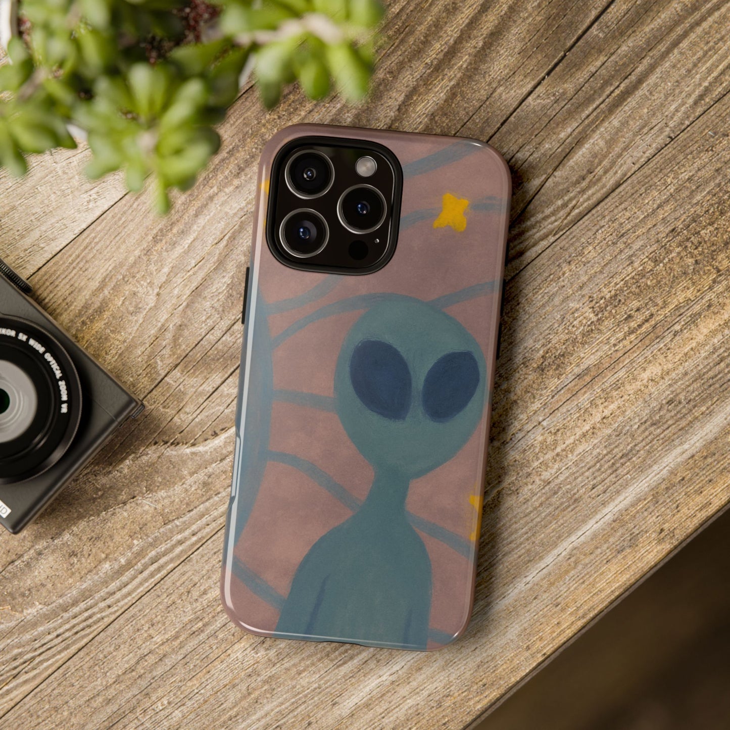 Alien-Themed Phone Case, Unique Designs for Sci-Fi Lovers, Gifts for Space Fans, Stylish Mobile Protector, Halloween Accessories, Space Art