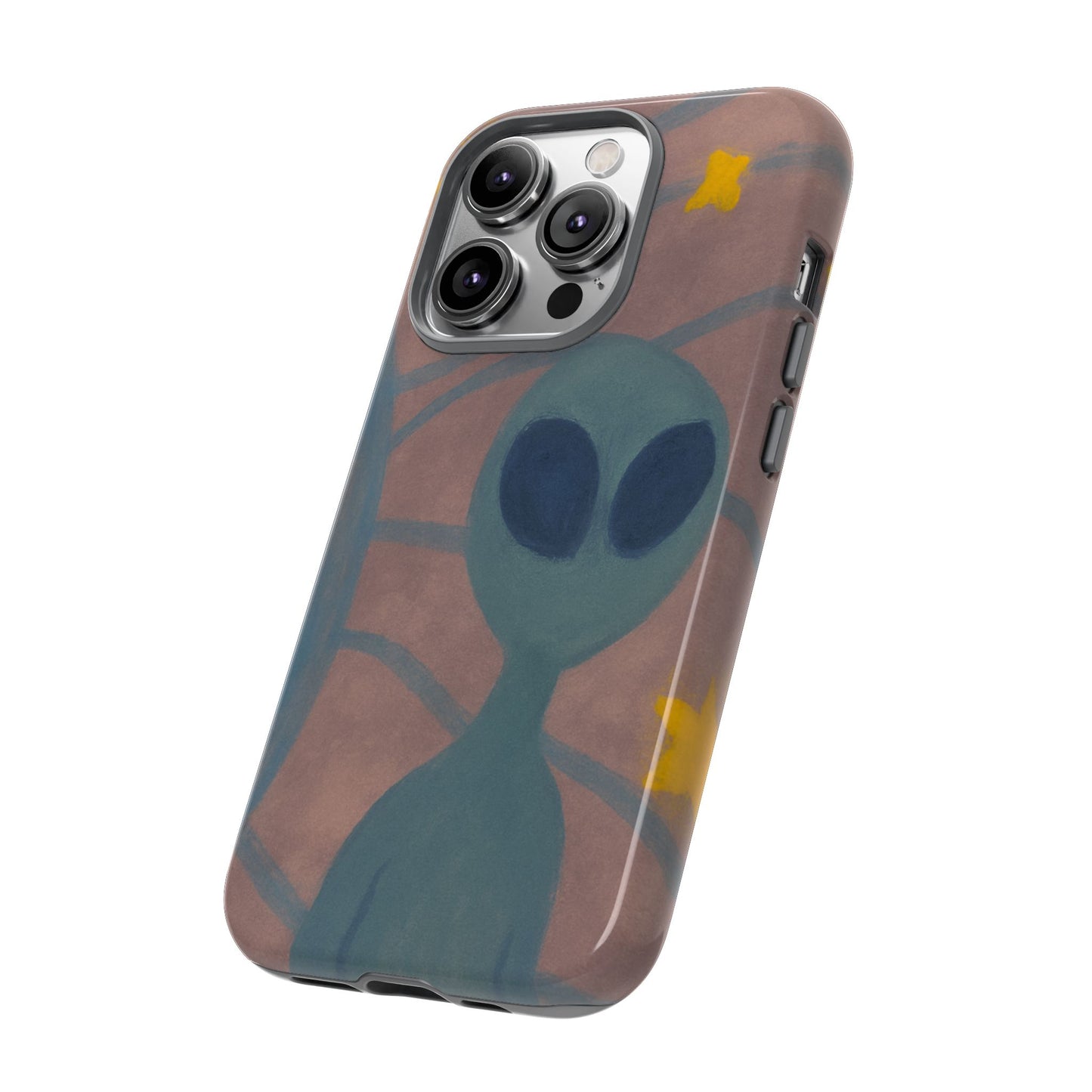 Alien-Themed Phone Case, Unique Designs for Sci-Fi Lovers, Gifts for Space Fans, Stylish Mobile Protector, Halloween Accessories, Space Art