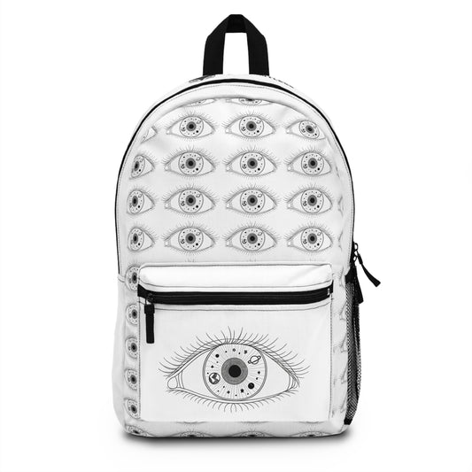 Unique Eye-Pattern Backpack, Trendy School Bag, Casual Daily Backpack, Gift for Art Lovers, Unisex Eye Design Backpack