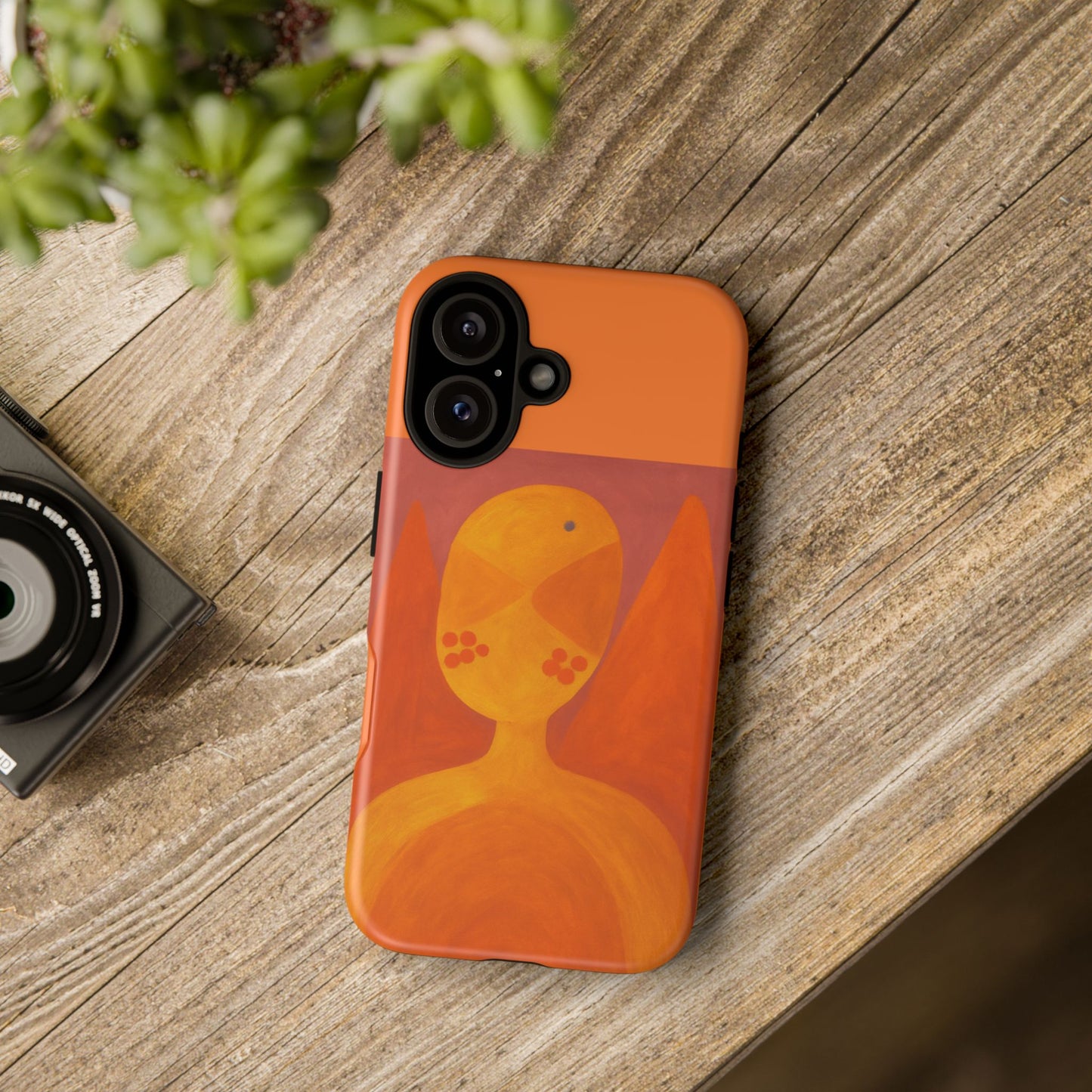 Orange Symbiote - Phone Case, Orange Abstract Design, Tough Cases for Protection, Gift for Art Lovers, Modern Decor, Unique Accessories