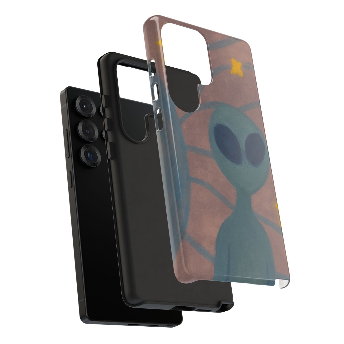 Alien-Themed Phone Case, Unique Designs for Sci-Fi Lovers, Gifts for Space Fans, Stylish Mobile Protector, Halloween Accessories, Space Art