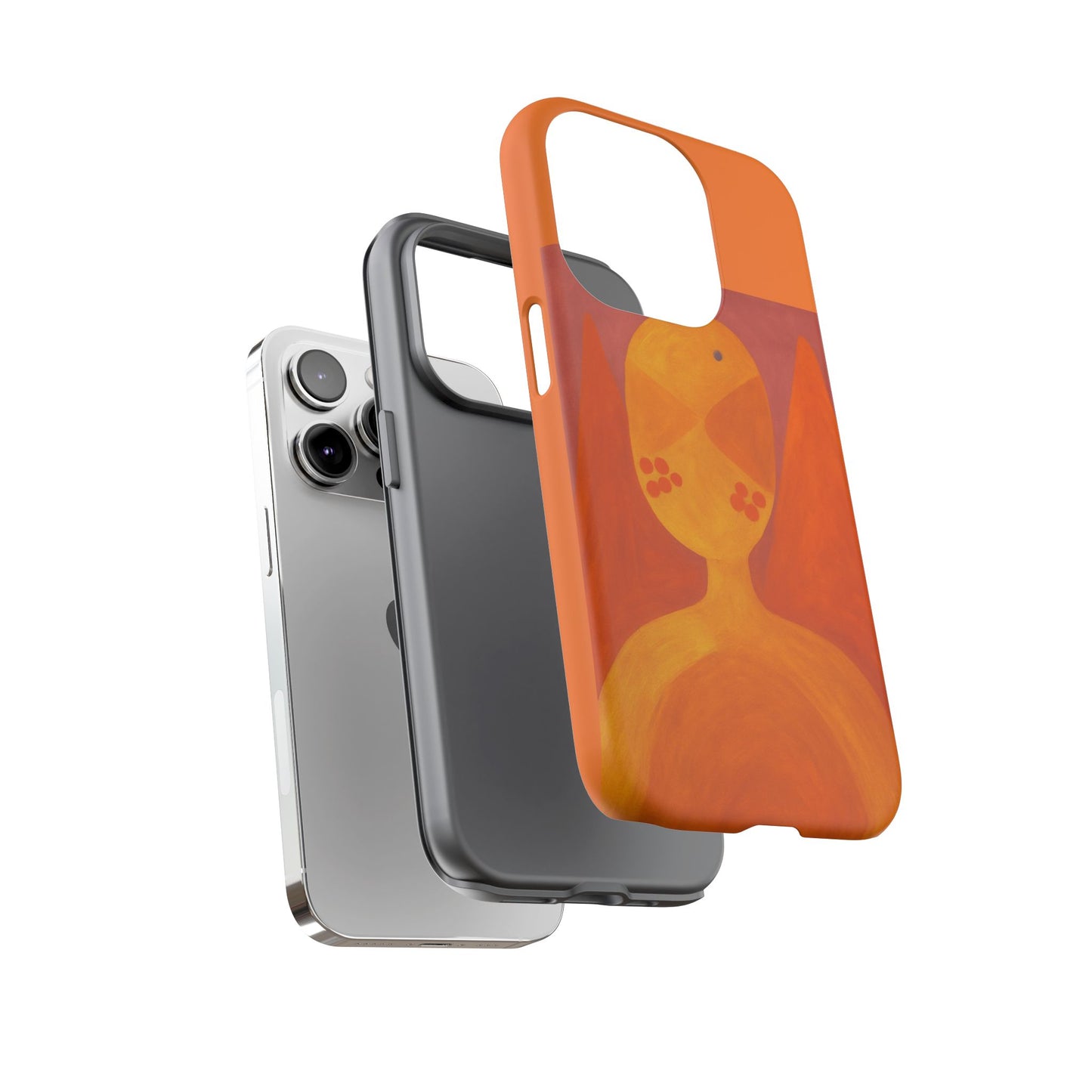 Orange Symbiote - Phone Case, Orange Abstract Design, Tough Cases for Protection, Gift for Art Lovers, Modern Decor, Unique Accessories