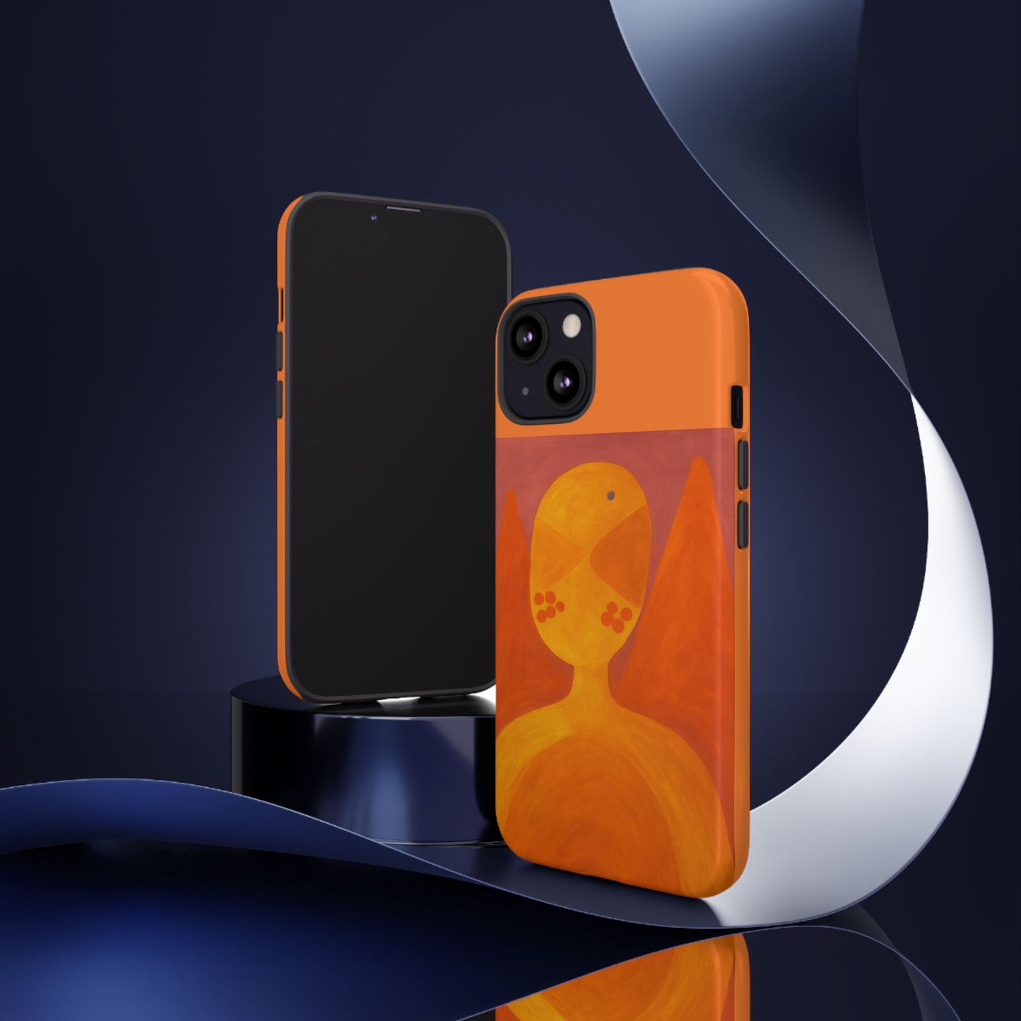 Orange Symbiote - Phone Case, Orange Abstract Design, Tough Cases for Protection, Gift for Art Lovers, Modern Decor, Unique Accessories