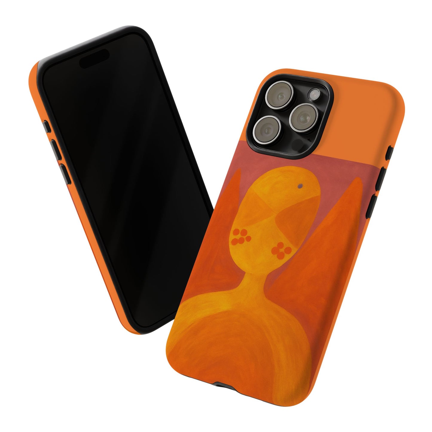 Orange Symbiote - Phone Case, Orange Abstract Design, Tough Cases for Protection, Gift for Art Lovers, Modern Decor, Unique Accessories