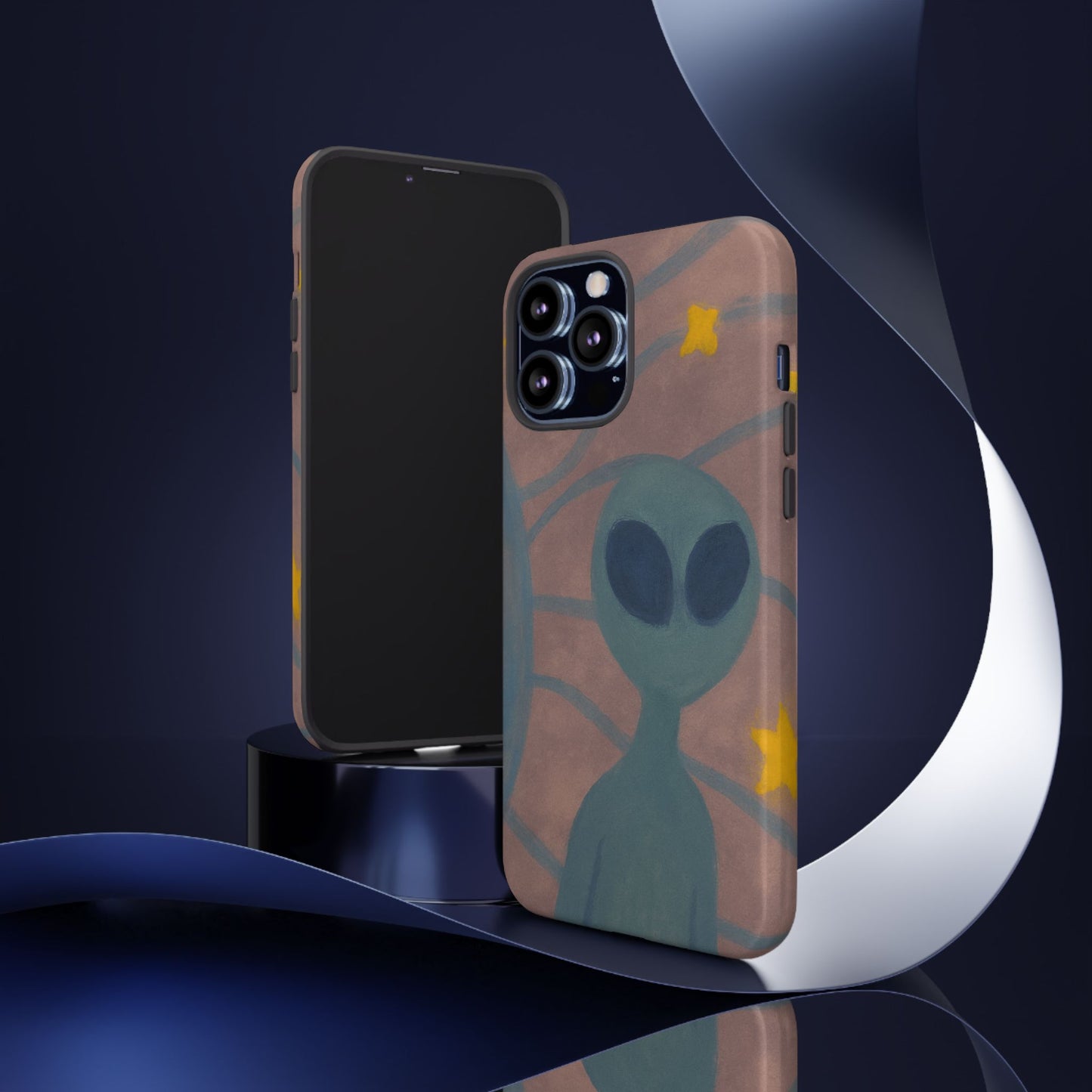 Alien-Themed Phone Case, Unique Designs for Sci-Fi Lovers, Gifts for Space Fans, Stylish Mobile Protector, Halloween Accessories, Space Art