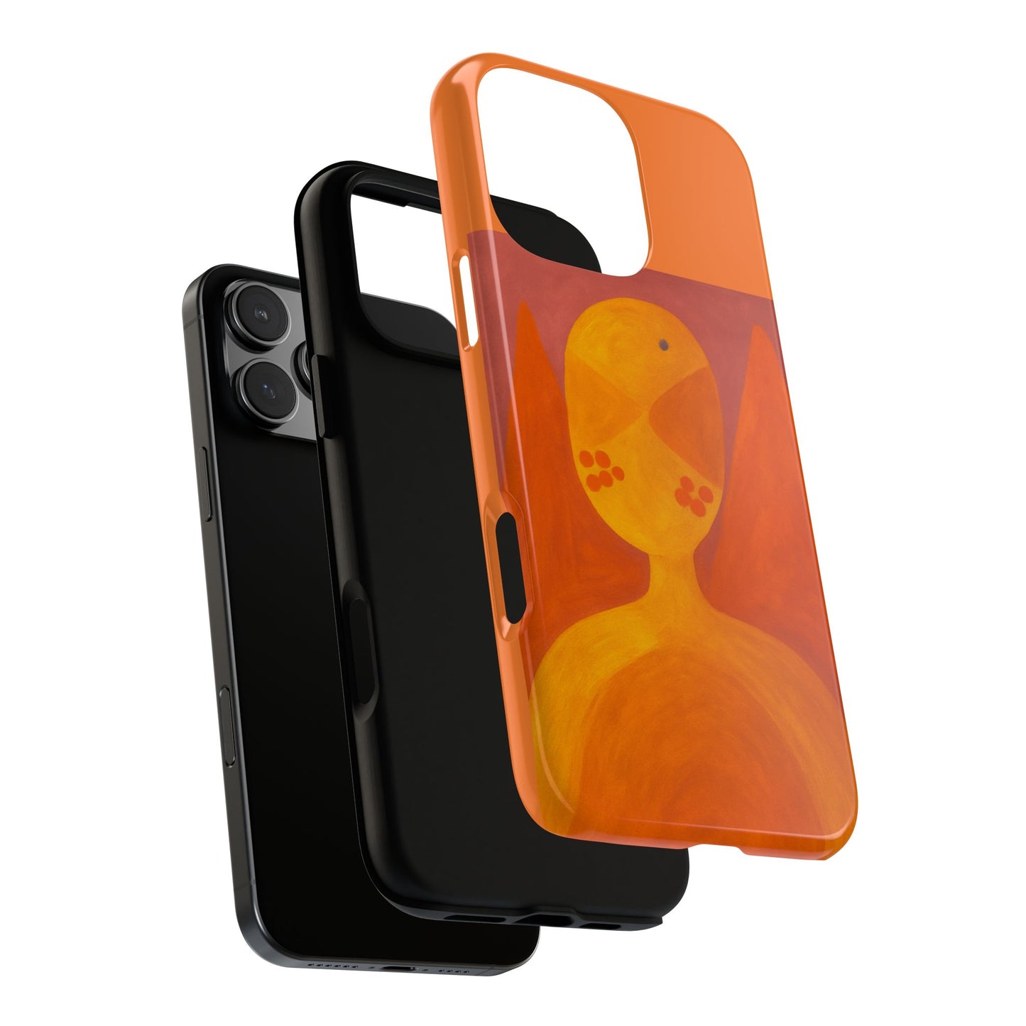 Orange Symbiote - Phone Case, Orange Abstract Design, Tough Cases for Protection, Gift for Art Lovers, Modern Decor, Unique Accessories