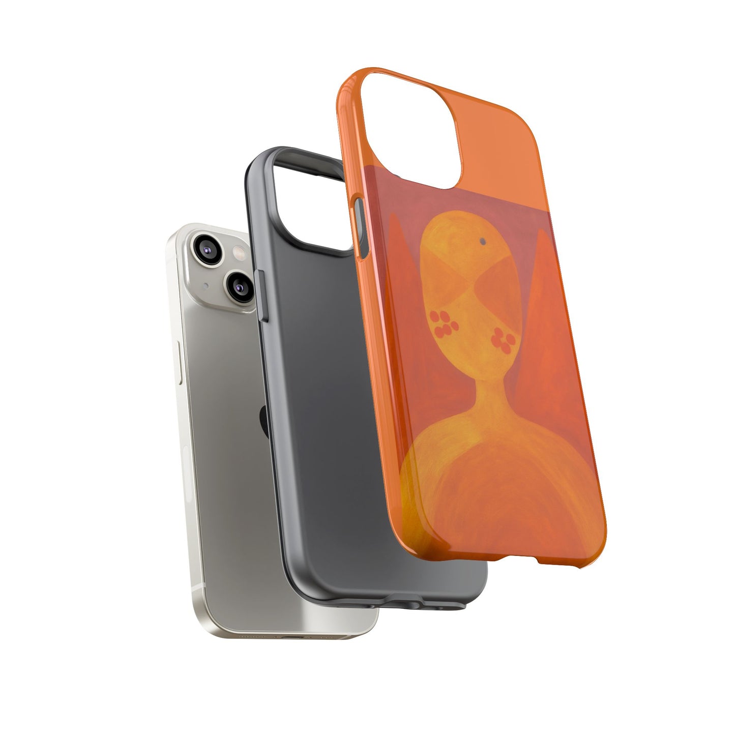 Orange Symbiote - Phone Case, Orange Abstract Design, Tough Cases for Protection, Gift for Art Lovers, Modern Decor, Unique Accessories