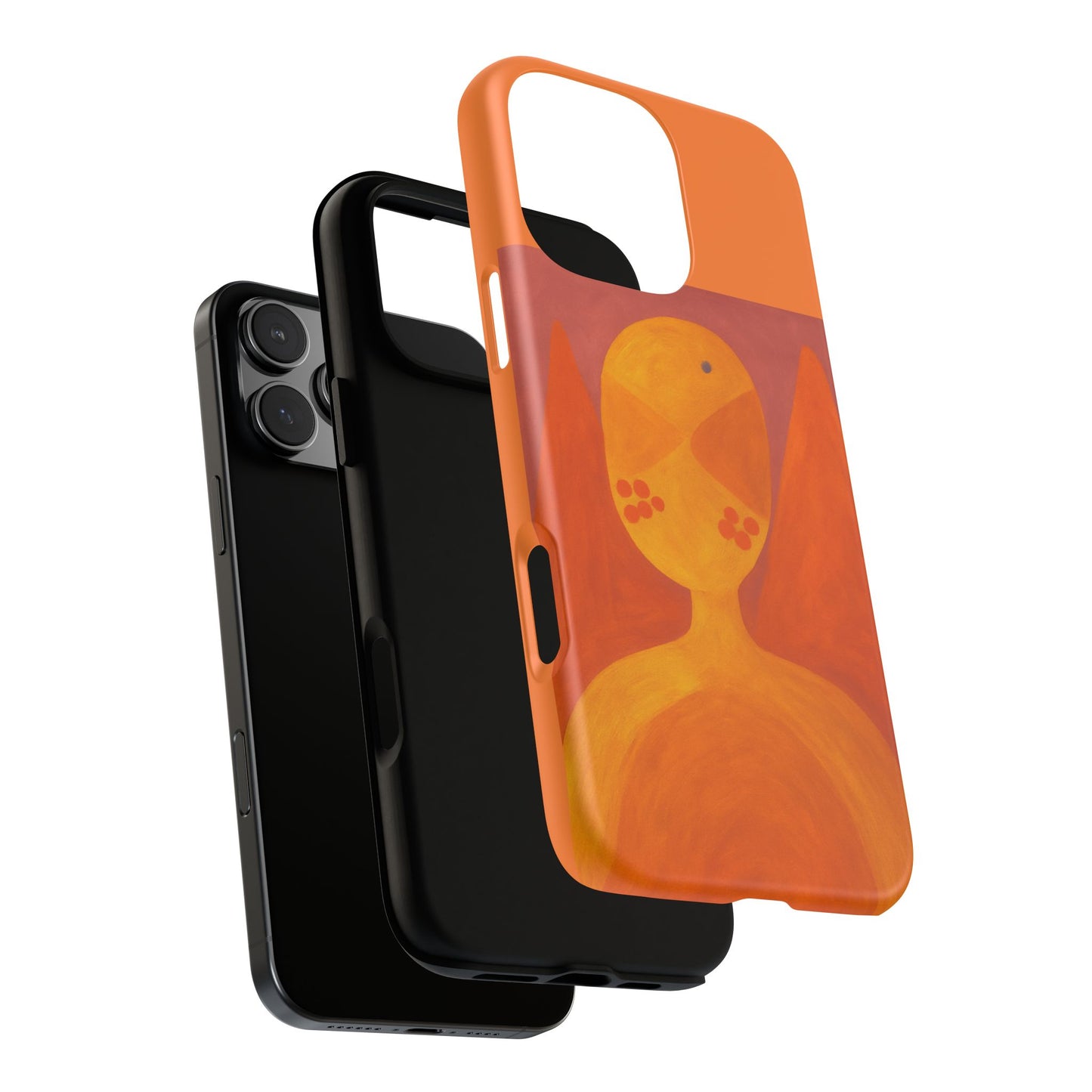 Orange Symbiote - Phone Case, Orange Abstract Design, Tough Cases for Protection, Gift for Art Lovers, Modern Decor, Unique Accessories