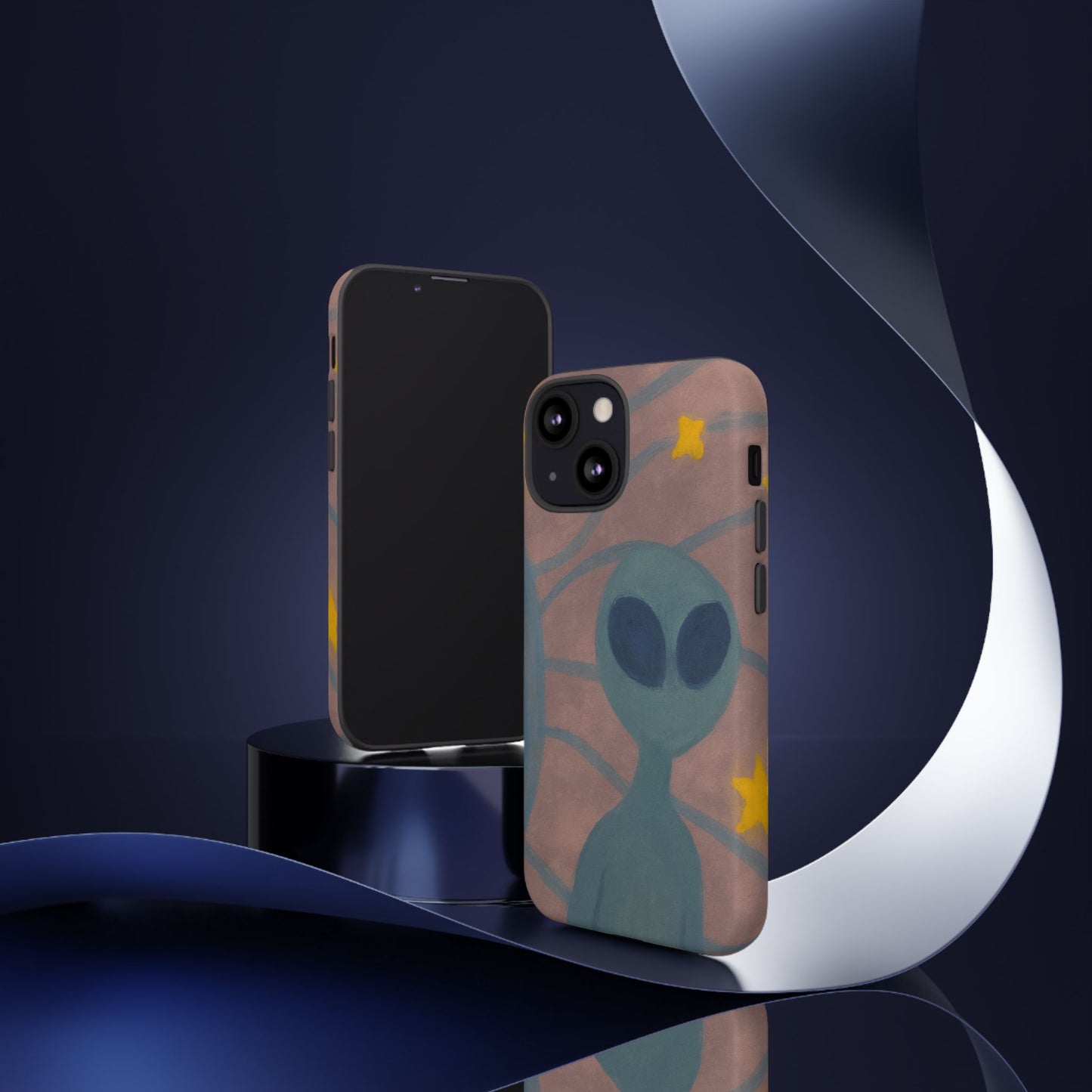 Alien-Themed Phone Case, Unique Designs for Sci-Fi Lovers, Gifts for Space Fans, Stylish Mobile Protector, Halloween Accessories, Space Art