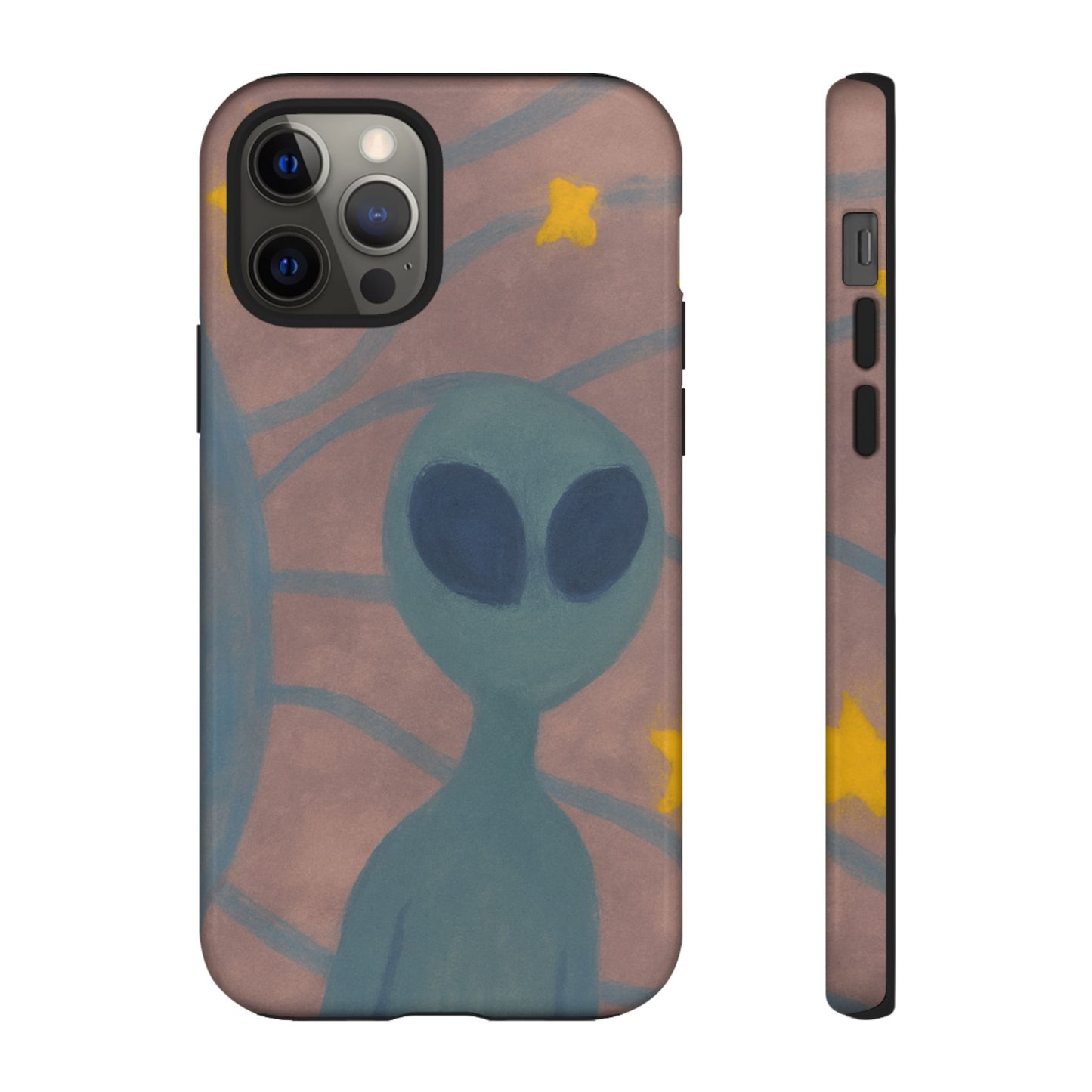 Alien-Themed Phone Case, Unique Designs for Sci-Fi Lovers, Gifts for Space Fans, Stylish Mobile Protector, Halloween Accessories, Space Art