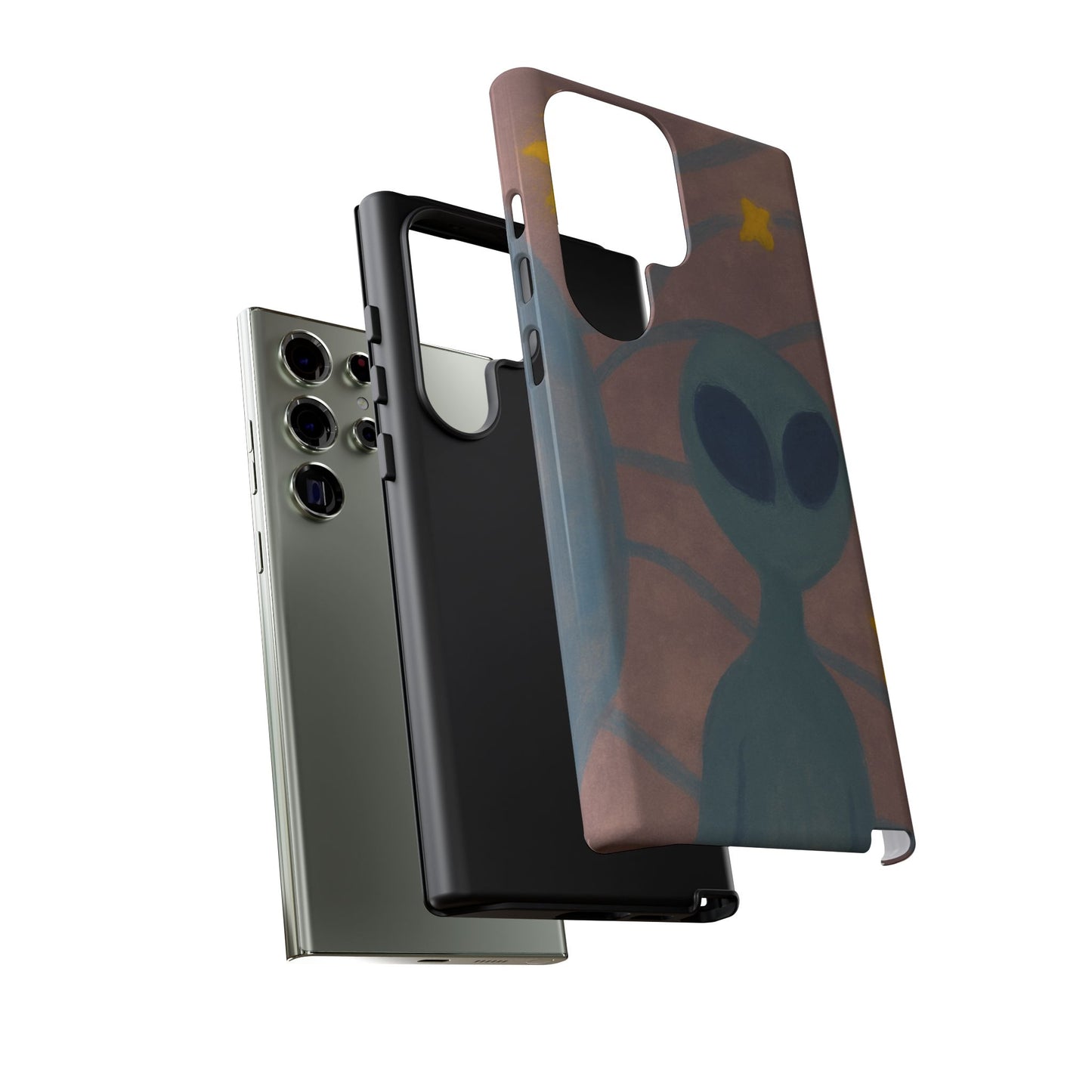 Alien-Themed Phone Case, Unique Designs for Sci-Fi Lovers, Gifts for Space Fans, Stylish Mobile Protector, Halloween Accessories, Space Art