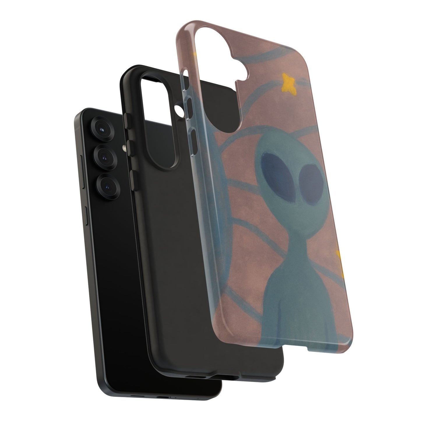 Alien-Themed Phone Case, Unique Designs for Sci-Fi Lovers, Gifts for Space Fans, Stylish Mobile Protector, Halloween Accessories, Space Art