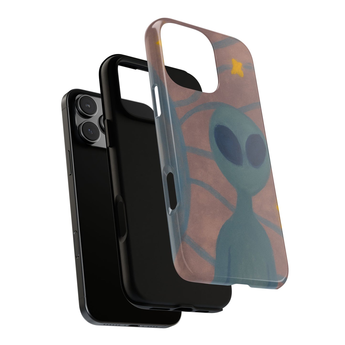 Alien-Themed Phone Case, Unique Designs for Sci-Fi Lovers, Gifts for Space Fans, Stylish Mobile Protector, Halloween Accessories, Space Art