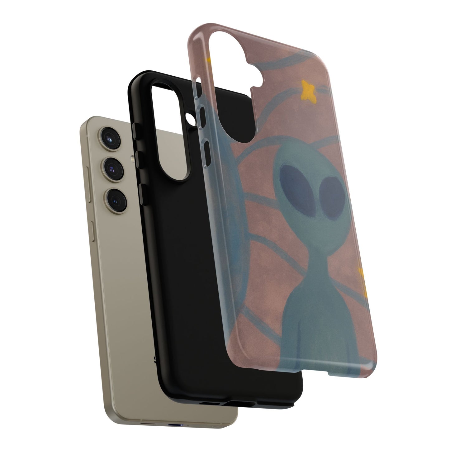 Alien-Themed Phone Case, Unique Designs for Sci-Fi Lovers, Gifts for Space Fans, Stylish Mobile Protector, Halloween Accessories, Space Art